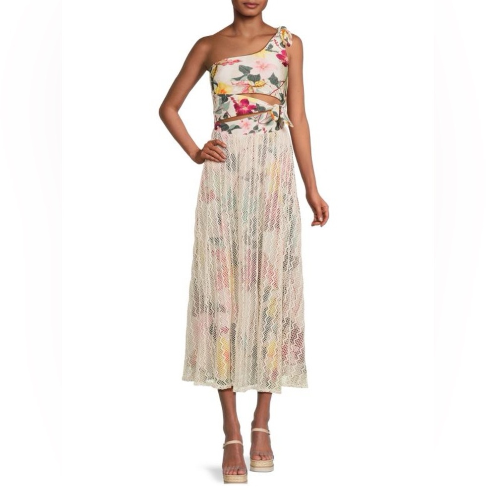 NWT PatBo Hibiscus One Shoulder Dress Size Medium